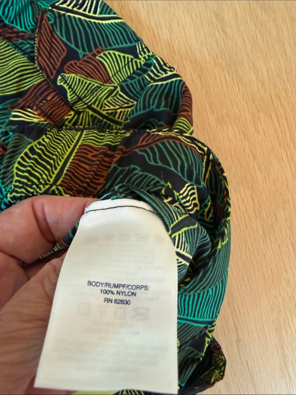 NWT Lands End Men’s L (36-38) Green Leaf Outrigger Quick Dry Cargo Swim Trunks - Picture 5 of 7